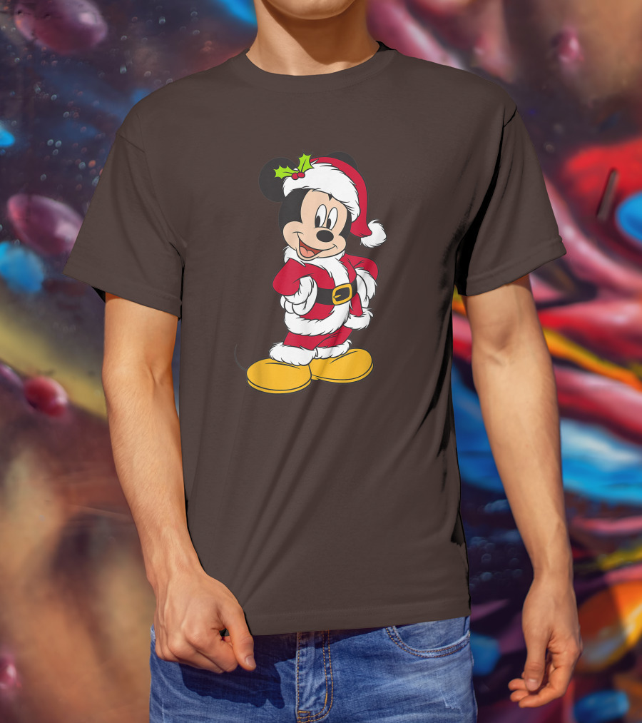 Disney Santa Mickey Mouse Holiday T-Shirt