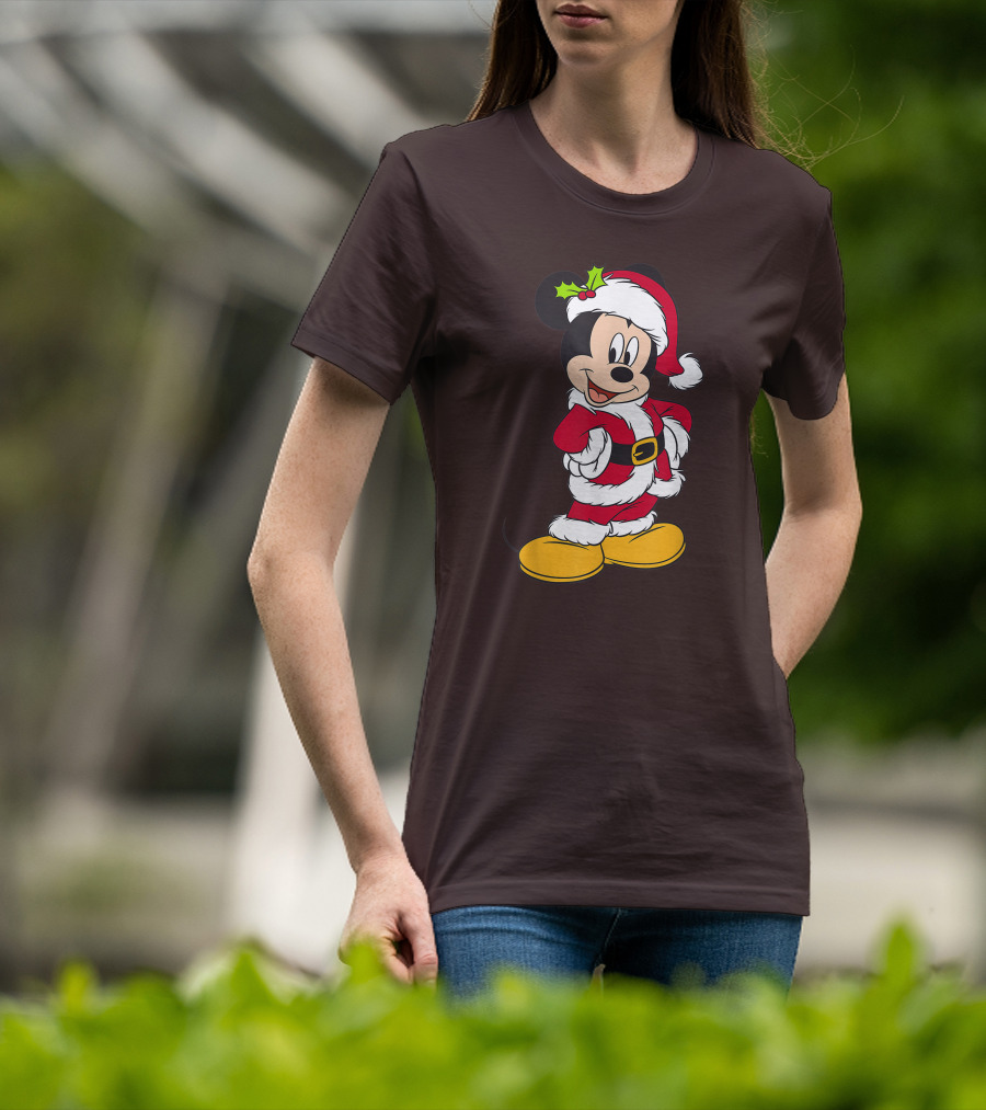 Disney Santa Mickey Mouse Holiday T-Shirt