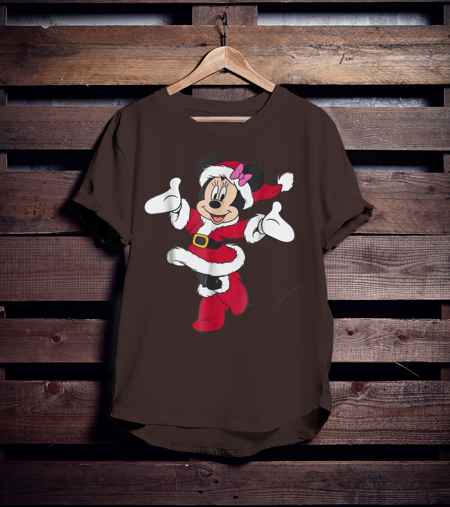 Disney Holiday Santa Minnie Mouse Christmas T-Shirt