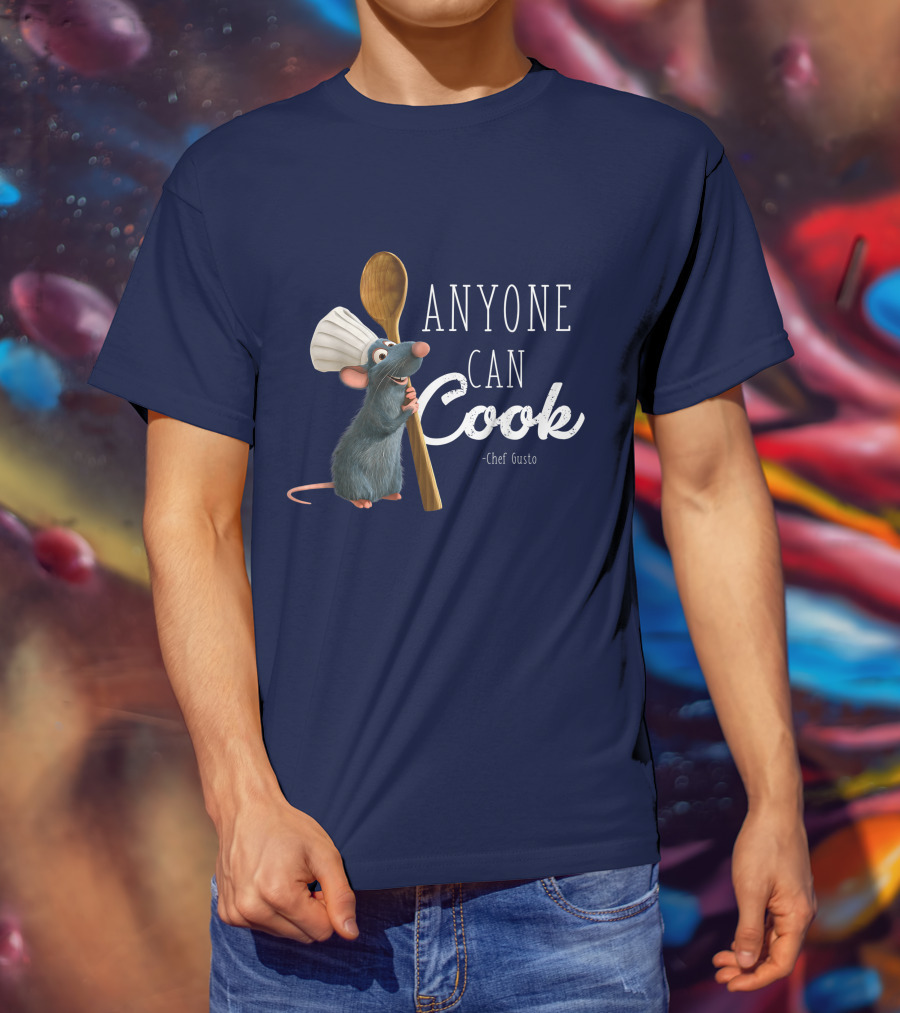 Disney Pixar Ratatouille Remy Anyone Can Cook Chef Gusto T-Shirt