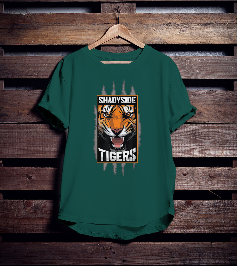 Shadyside Tigers Fierce Tiger Face Claw Marks T-Shirt