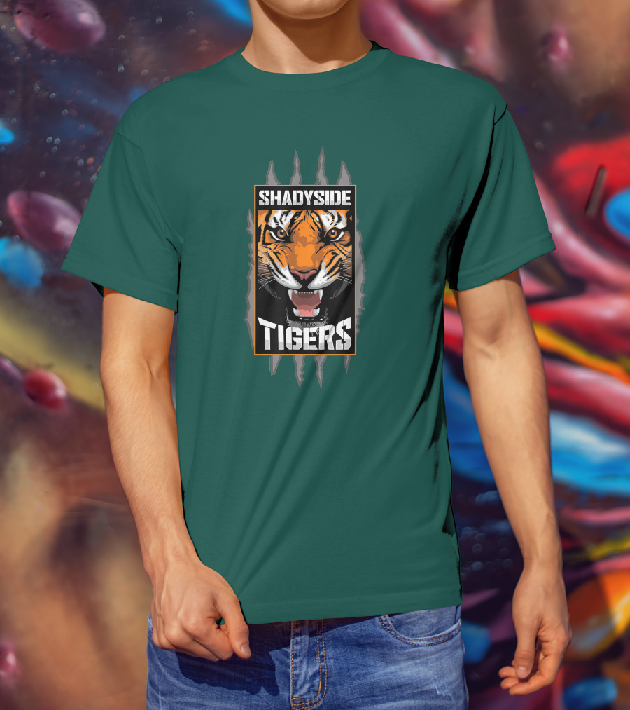 Shadyside Tigers Fierce Tiger Face Claw Marks T-Shirt