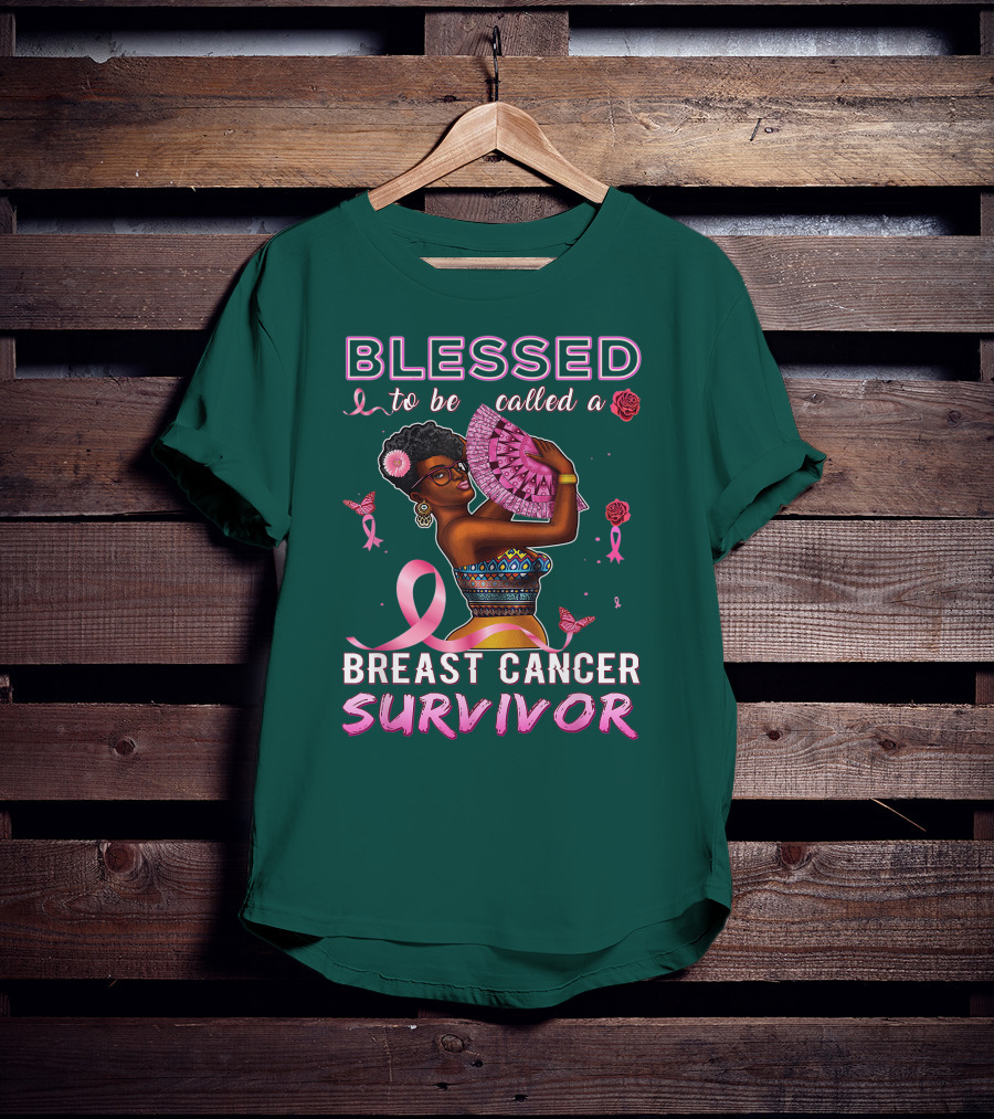 BLESSED To Be Called A BREAST CANCER SURVIVOR African American T-Shirt