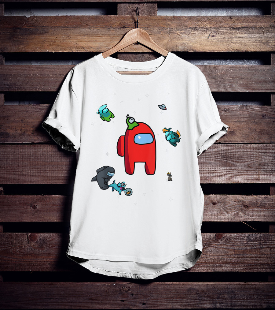 Aliens Us Game Crew Mate Pets Video Gamer T-Shirt