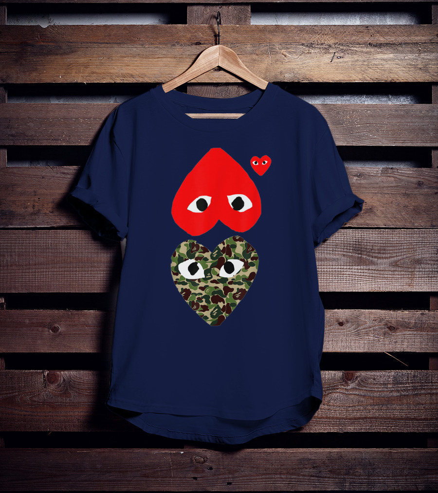 Comme Des Garçons Play Heart Camouflage Eyes T-Shirt