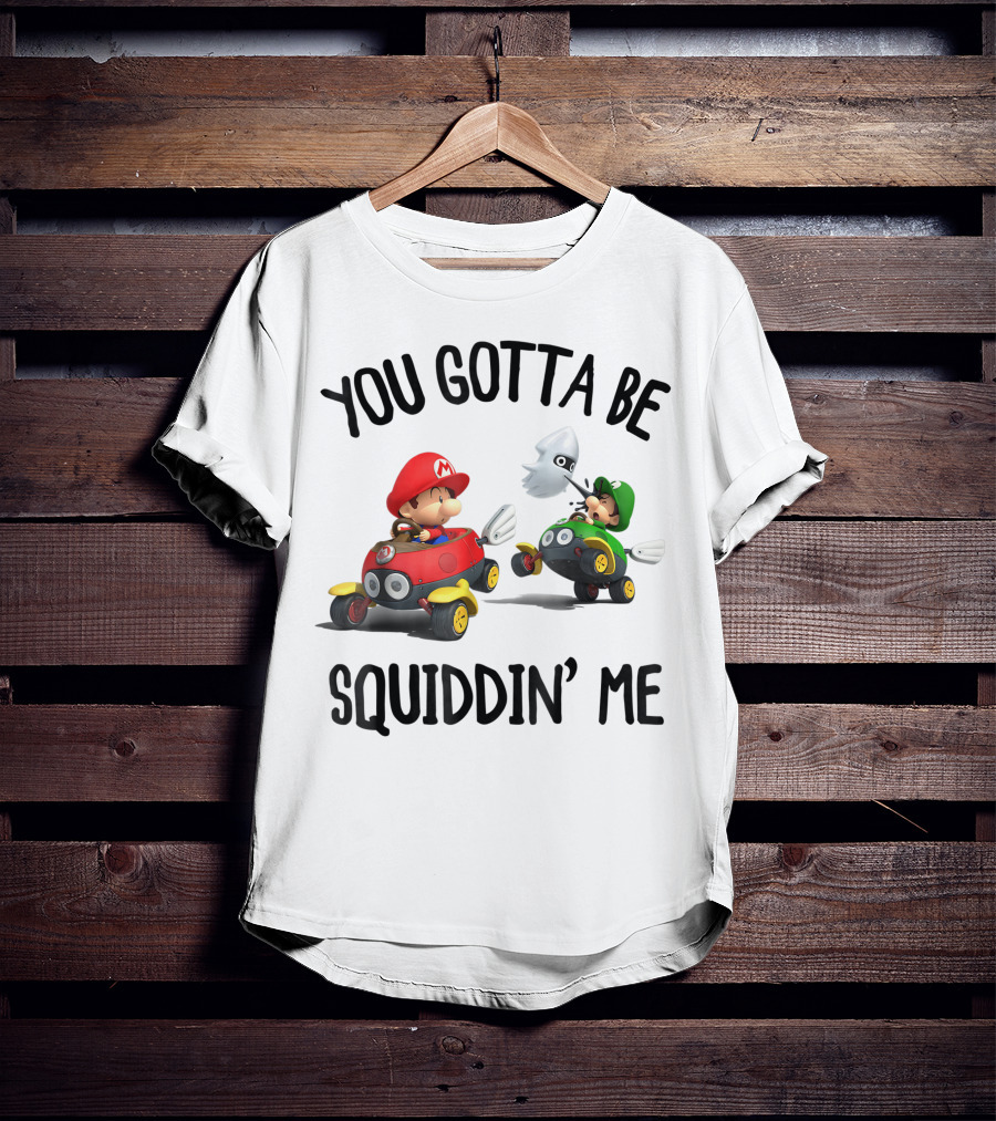 Mario Kart You Gotta Be Squiddin Me Racing Blooper Surprise T-Shirt