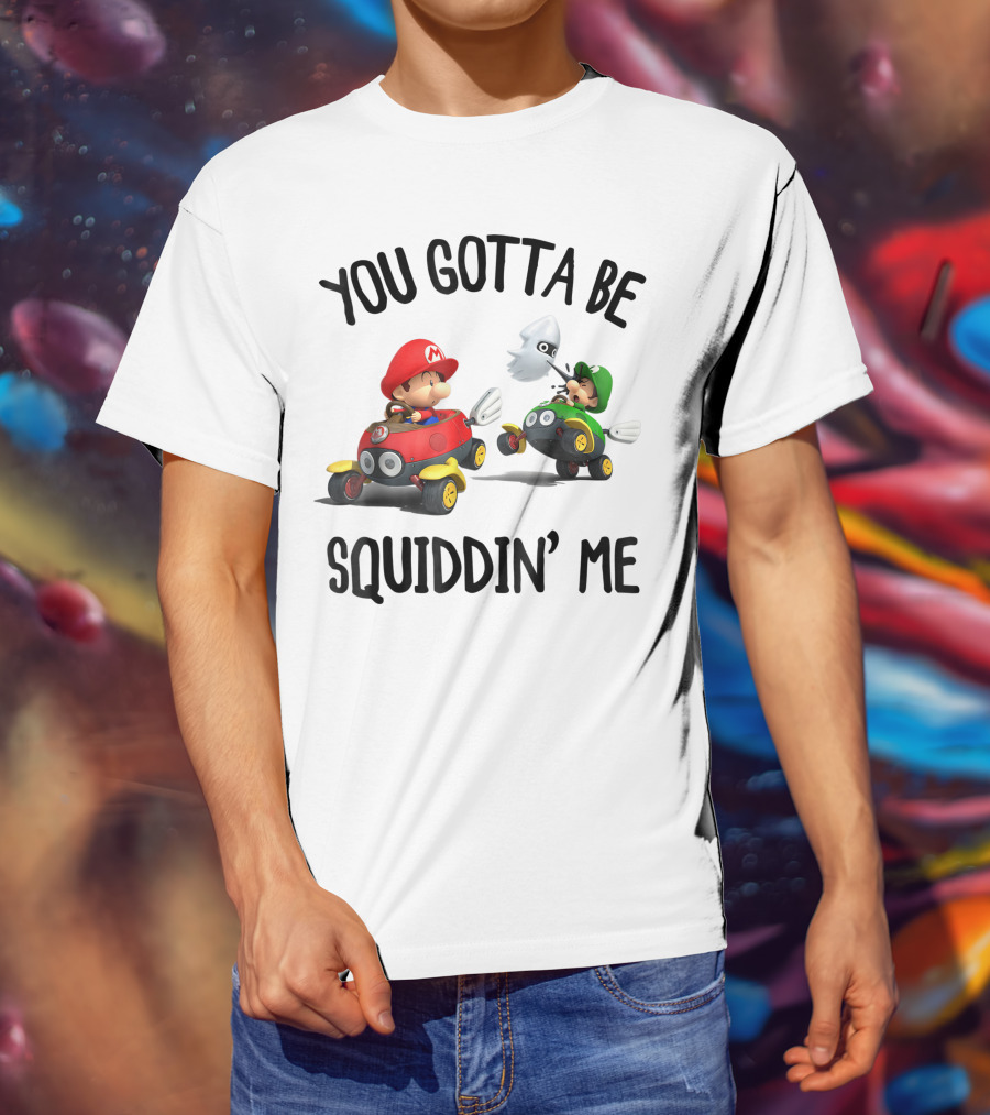 Mario Kart You Gotta Be Squiddin Me Racing Blooper Surprise T-Shirt