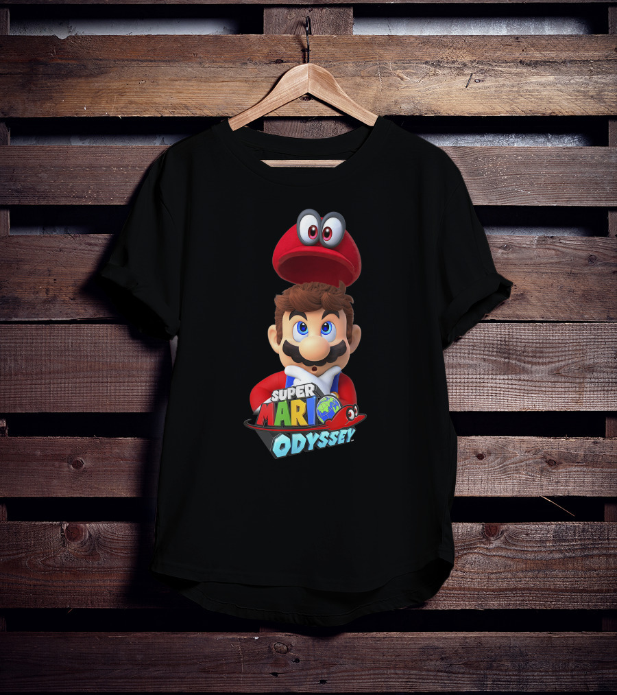 Super Mario Odyssey Funny Cappy And Mario Game T-Shirt