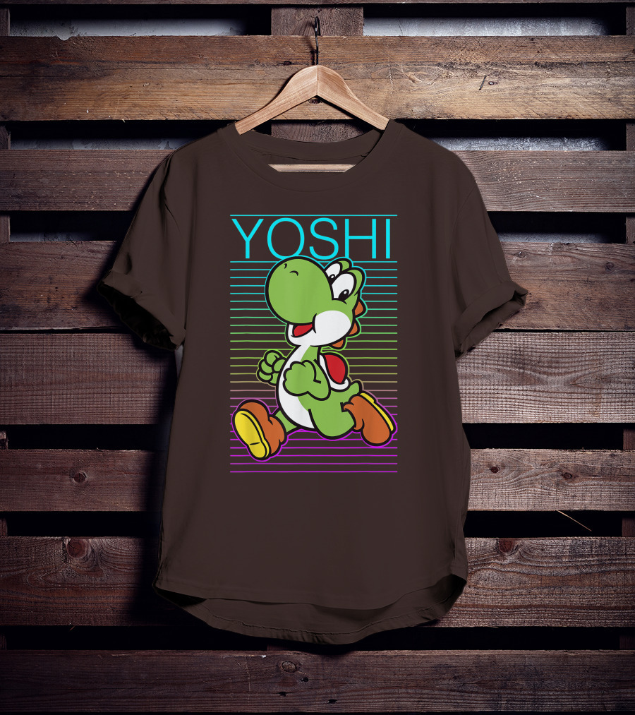 Yoshi Retro Gradient Fade Super Mario T-Shirt