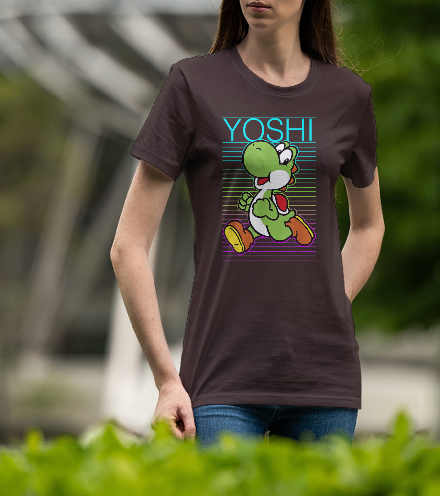Yoshi Retro Gradient Fade Super Mario T-Shirt