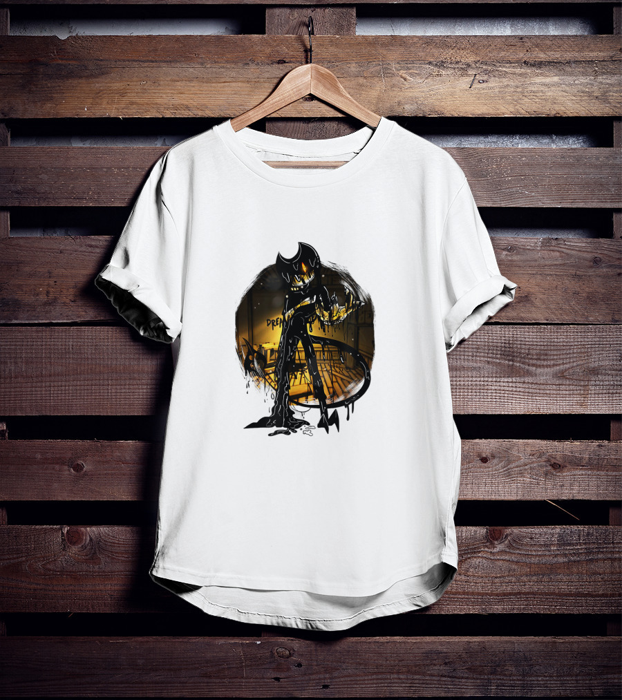 Bendy And The Ink Machine Nightmare Ink Creature Dream Scene T-Shirt