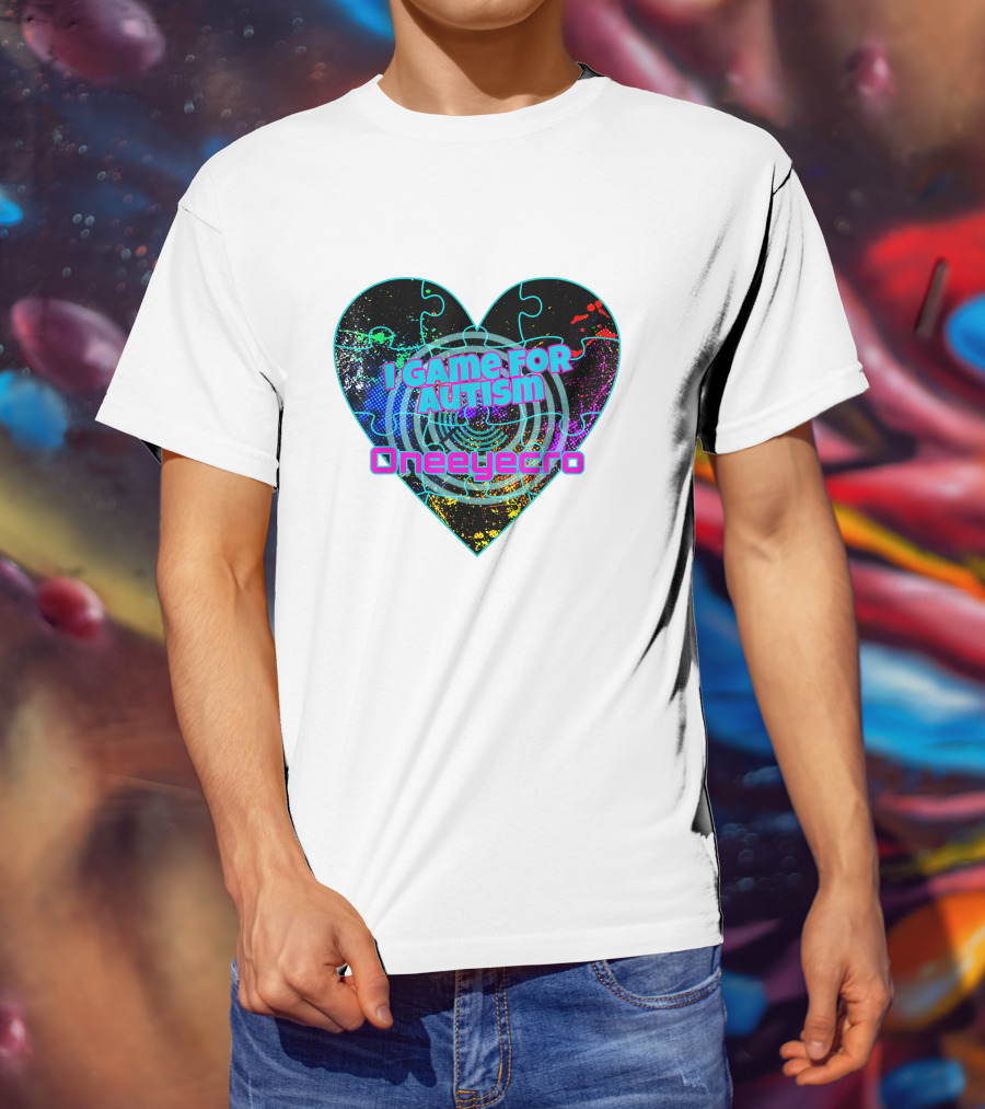 I Game For Autism Oneeyecro T-Shirt