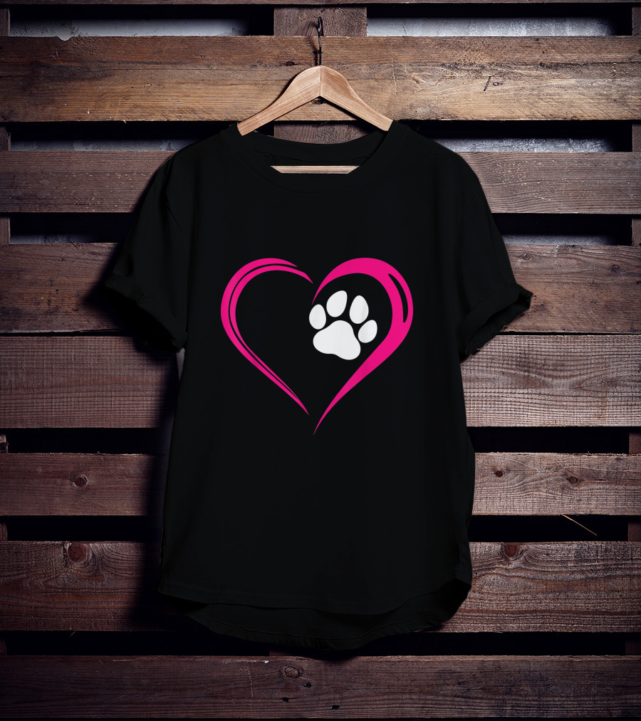Cat Dog Heart Paw Love T-Shirt