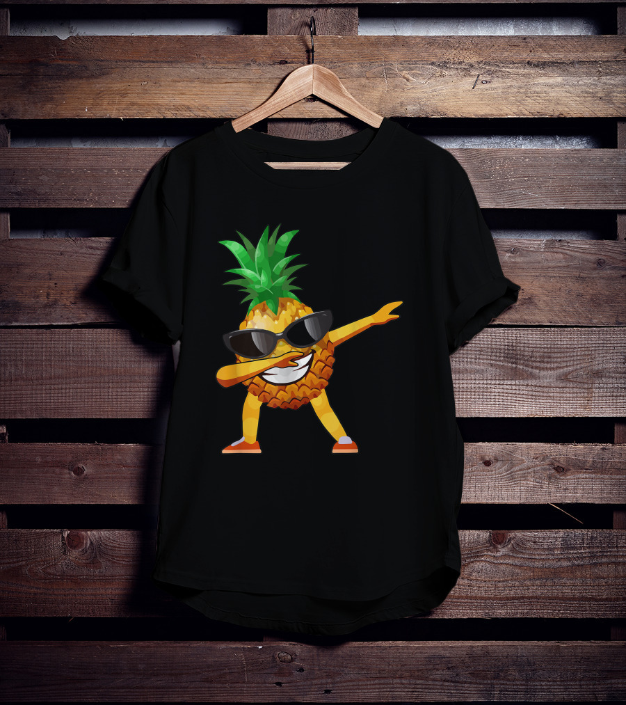 Dabbing Pineapple Sunglasses Smile T-Shirt