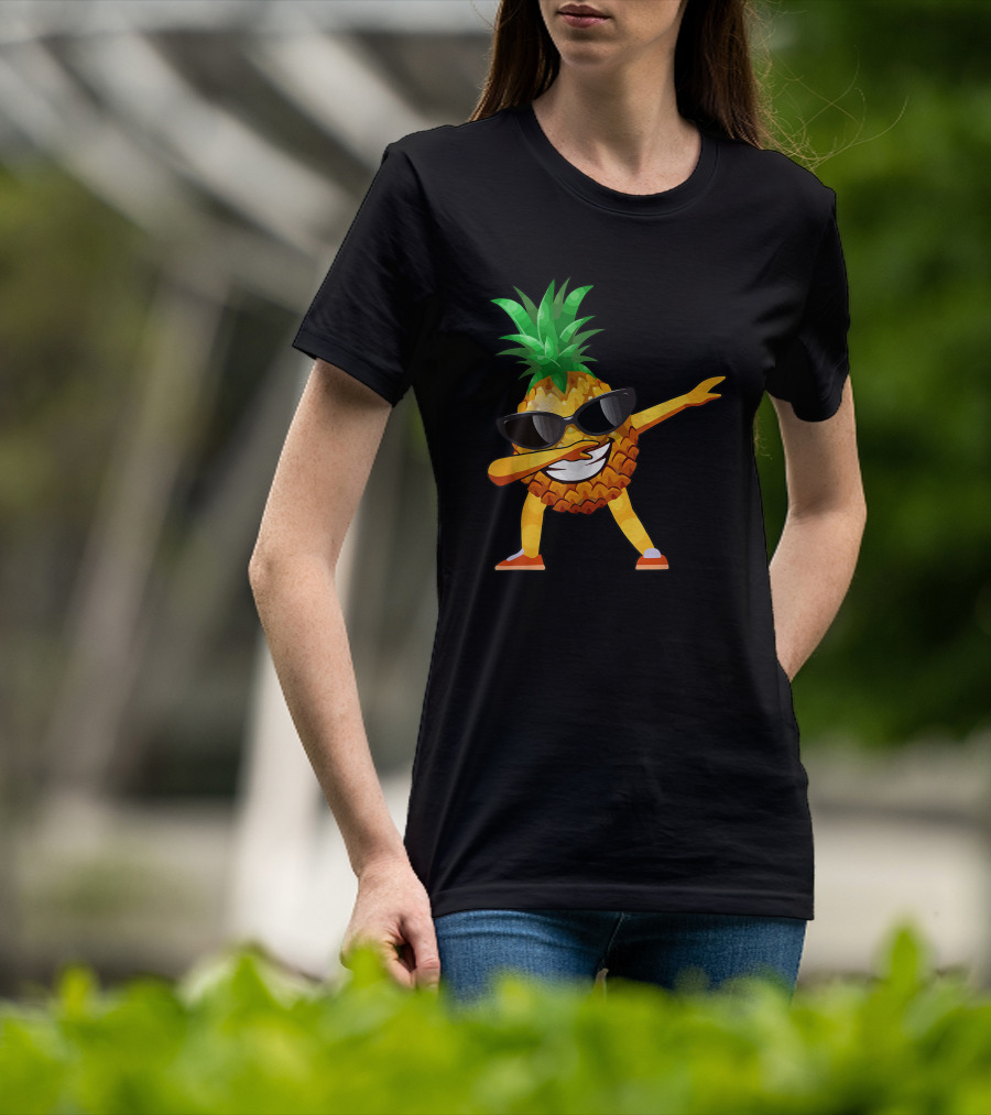 Dabbing Pineapple Sunglasses Smile T-Shirt