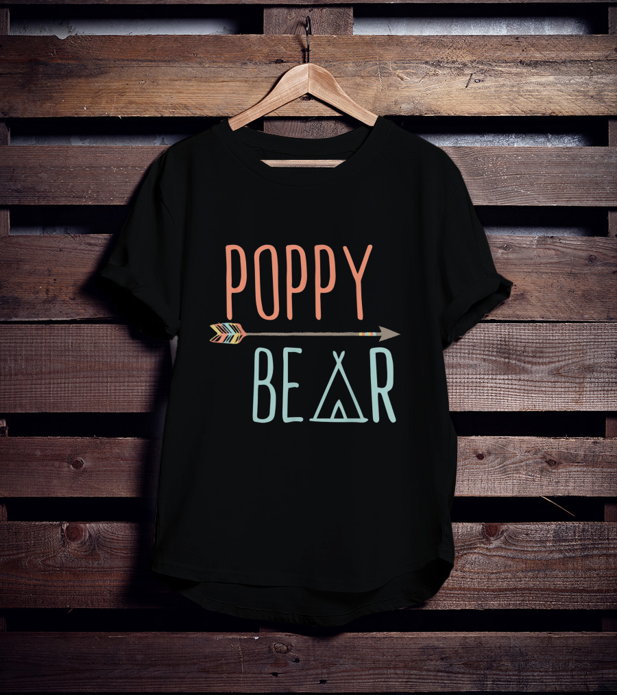 Poppy Bear Arrow Teepee Grandpa T-Shirt