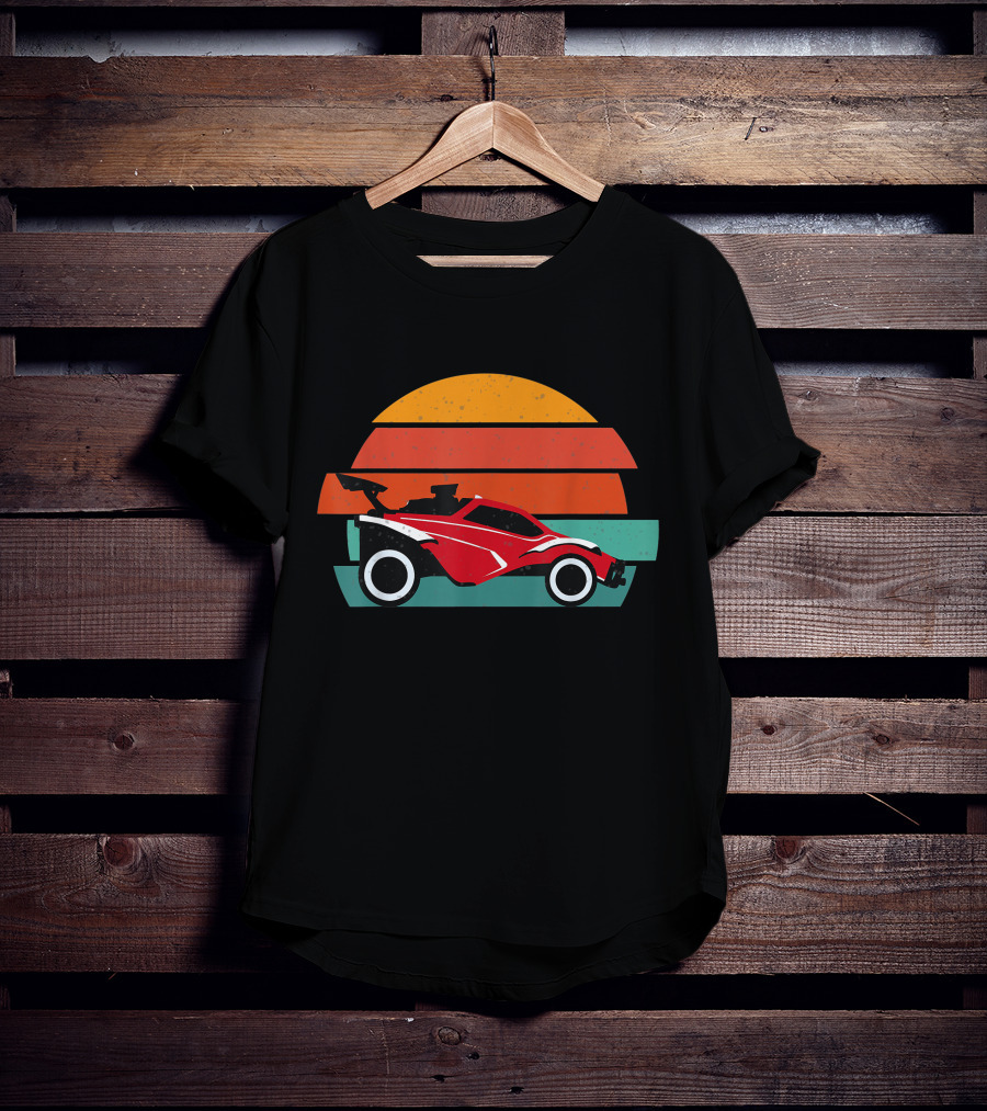 Rocket League Race Car Retro Sunset T-Shirt