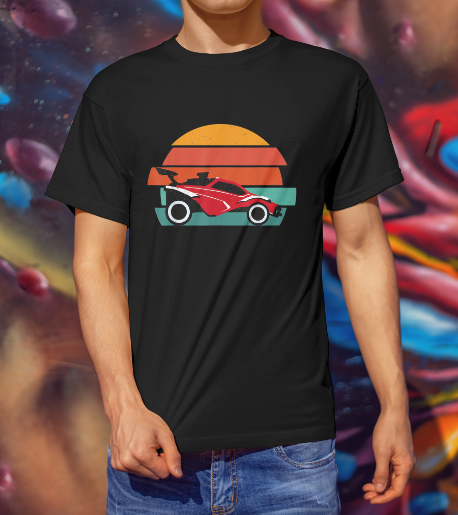 Rocket League Race Car Retro Sunset T-Shirt