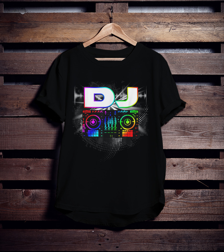 DJ Music Lover Colorful Soundwave Music Player T-Shirt