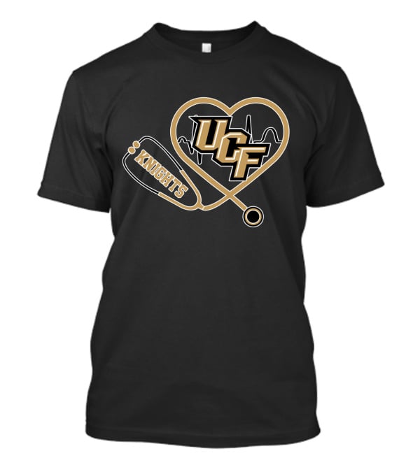 UCF Knights Heart Stethoscope EKG T-Shirt