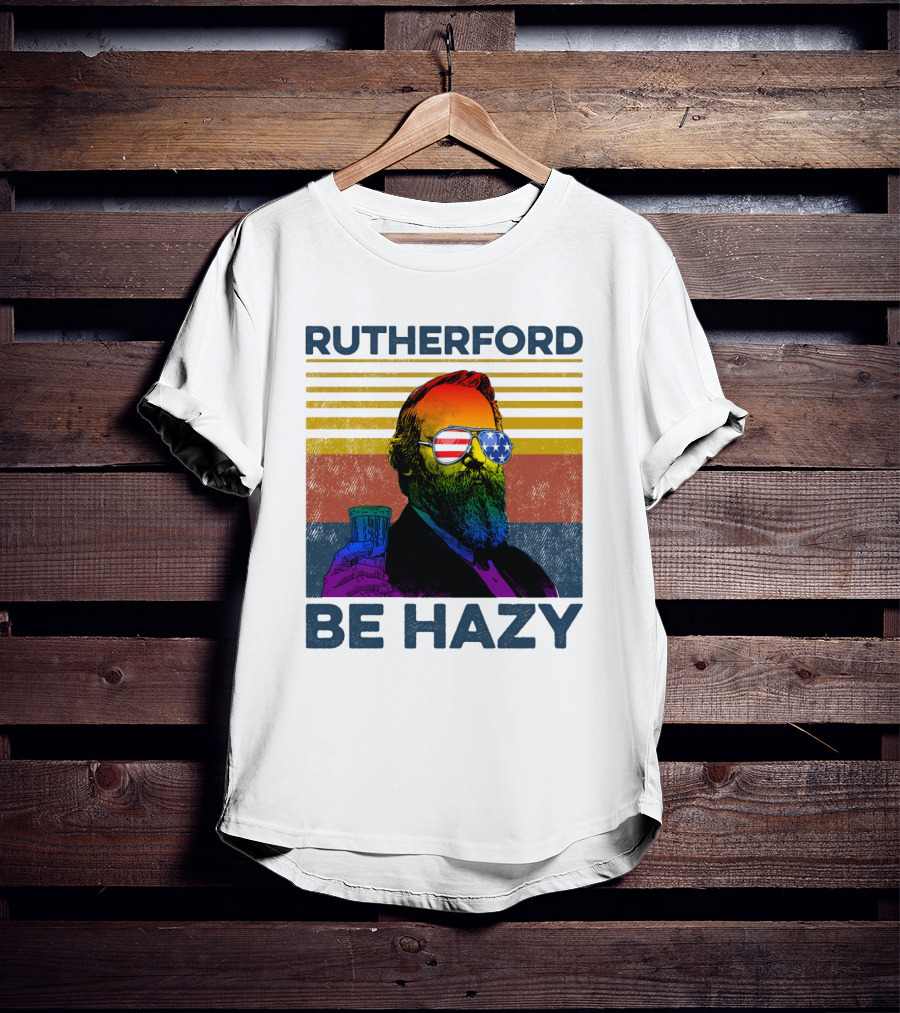 Rutherford Be Hazy Patriotic Sunglasses With Drink T-Shirt