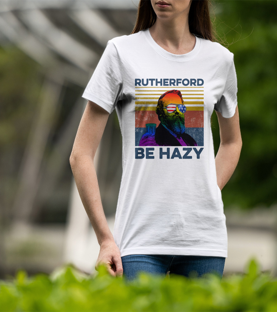 Rutherford Be Hazy Patriotic Sunglasses With Drink T-Shirt