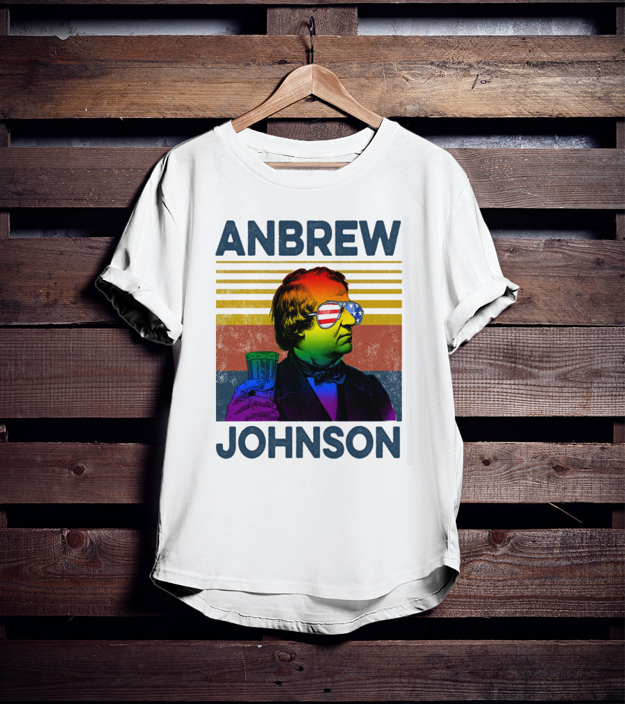 Anbrew Johnsons Pride Rainbow Sunglasses Beer Drink T-Shirt