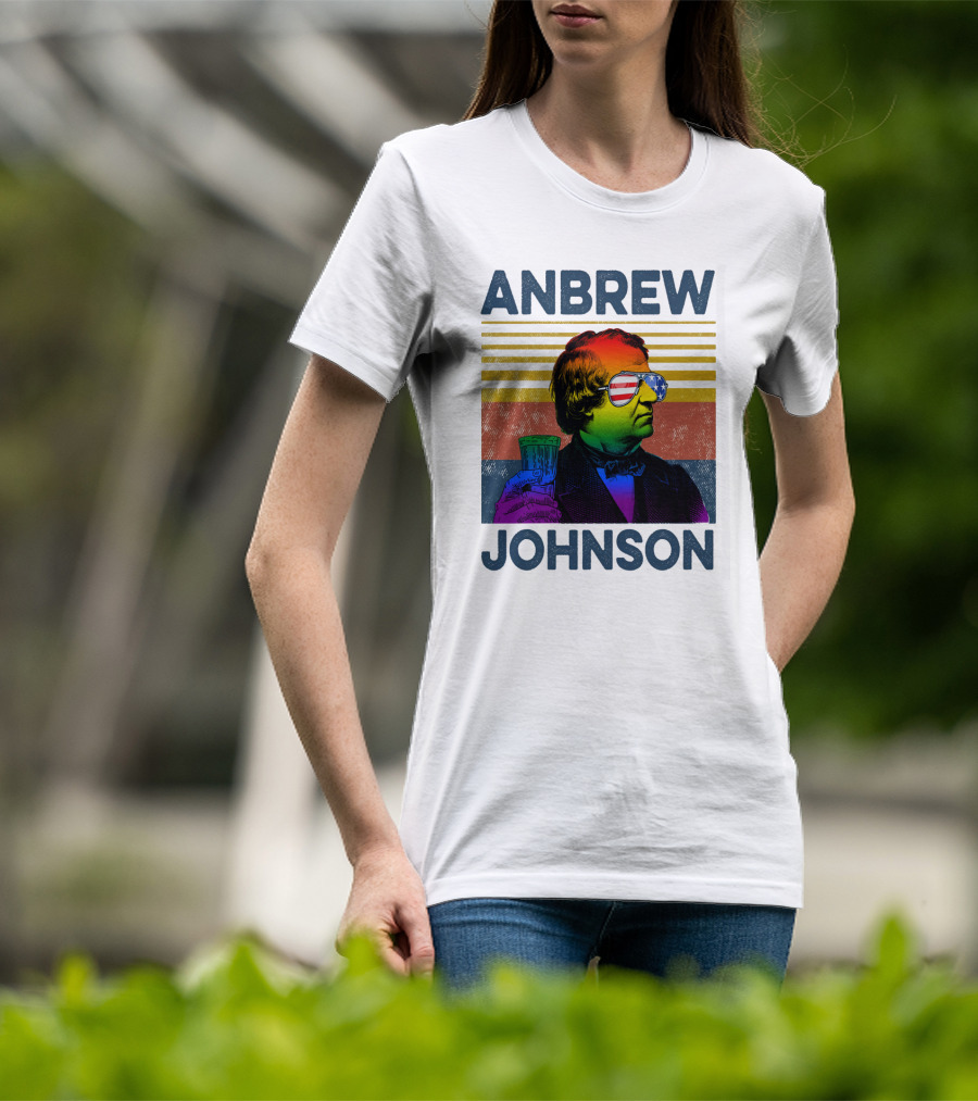 Anbrew Johnsons Pride Rainbow Sunglasses Beer Drink T-Shirt