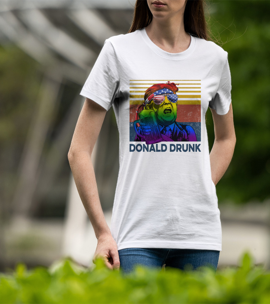 Donald Drunk Vintage Style Patriotic Beer Lover T-Shirt