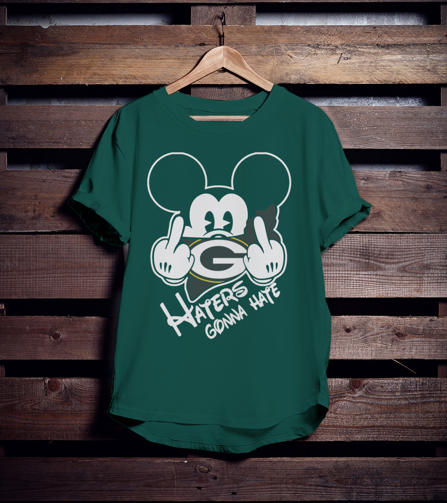 Packers Haters Gonna Hate Mouse Hands T-Shirt