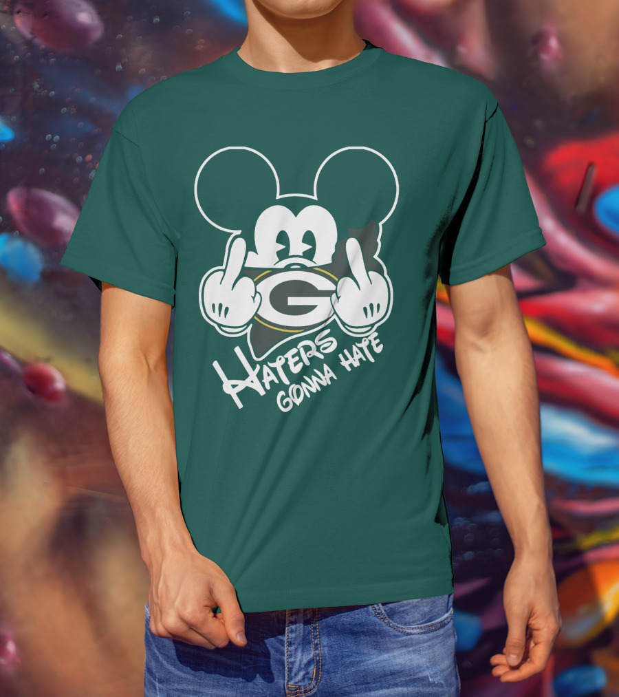 Packers Haters Gonna Hate Mouse Hands T-Shirt