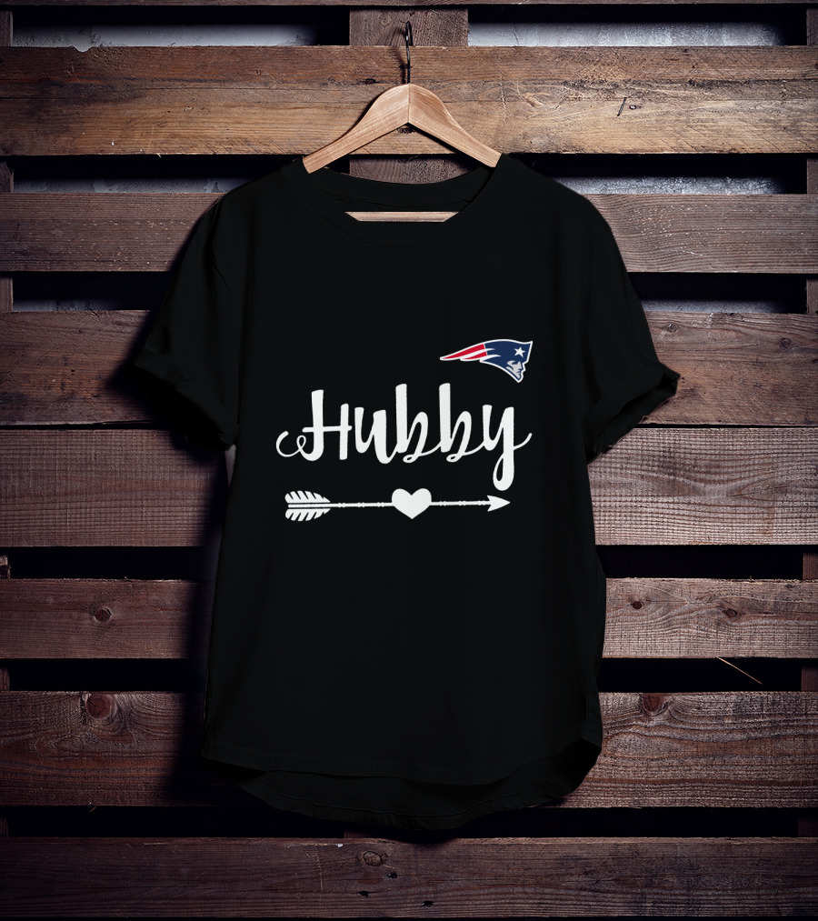 New England Patriots Hubby Arrow Heart T-Shirt