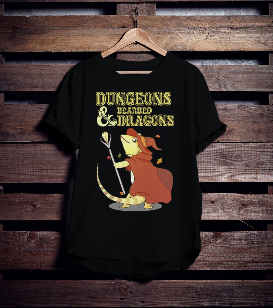 Dungeons And Bearded Dragons Mage Lizard Adventure T-Shirt