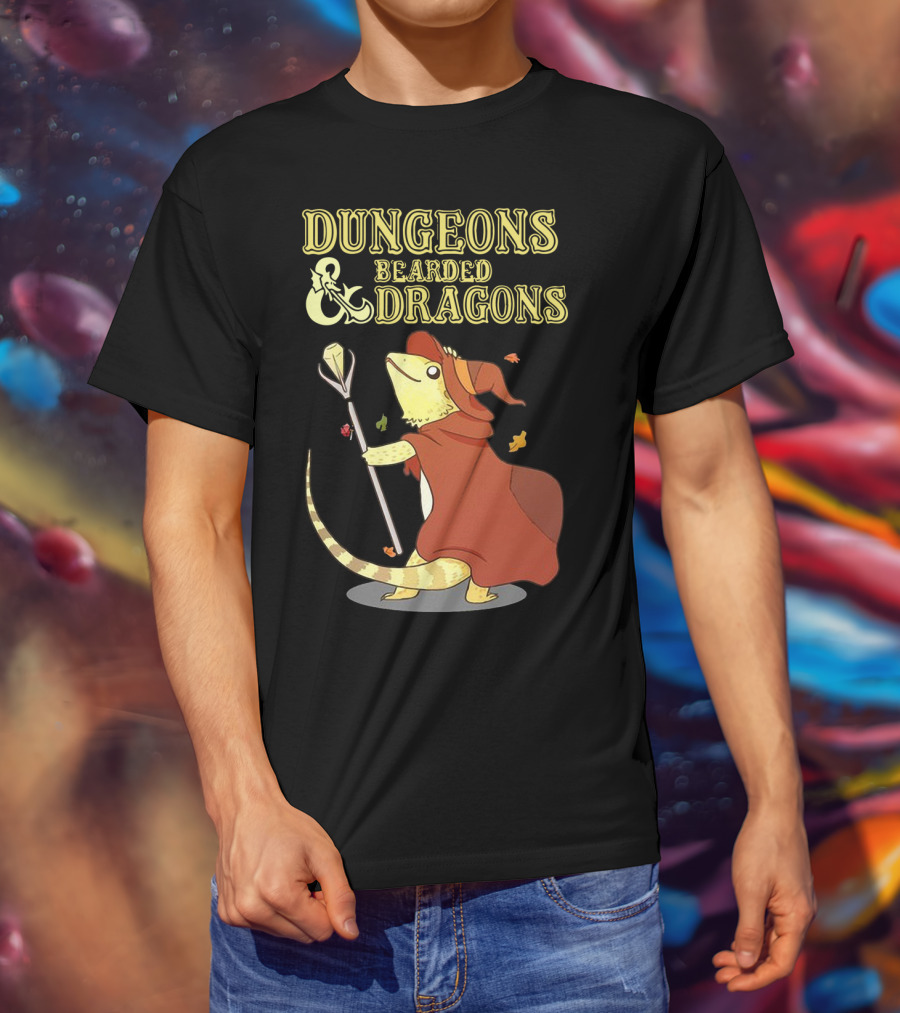 Dungeons And Bearded Dragons Mage Lizard Adventure T-Shirt