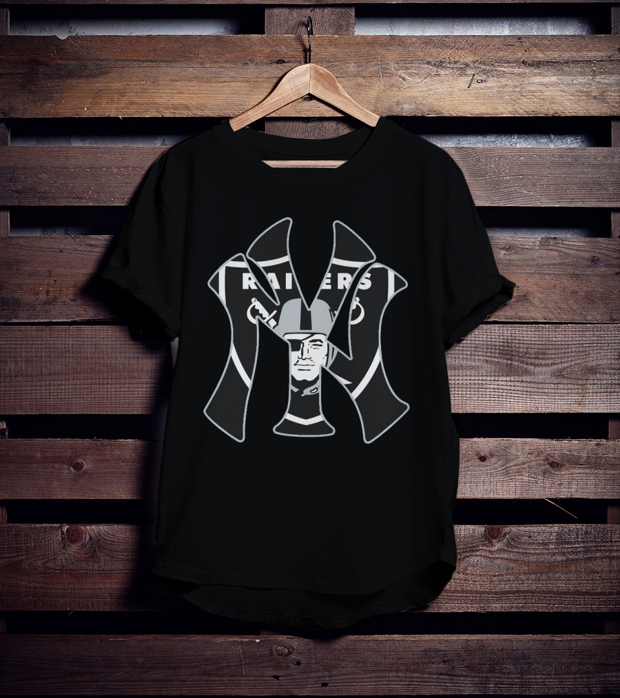 Yankees Raiders Logo Mashup T-Shirt