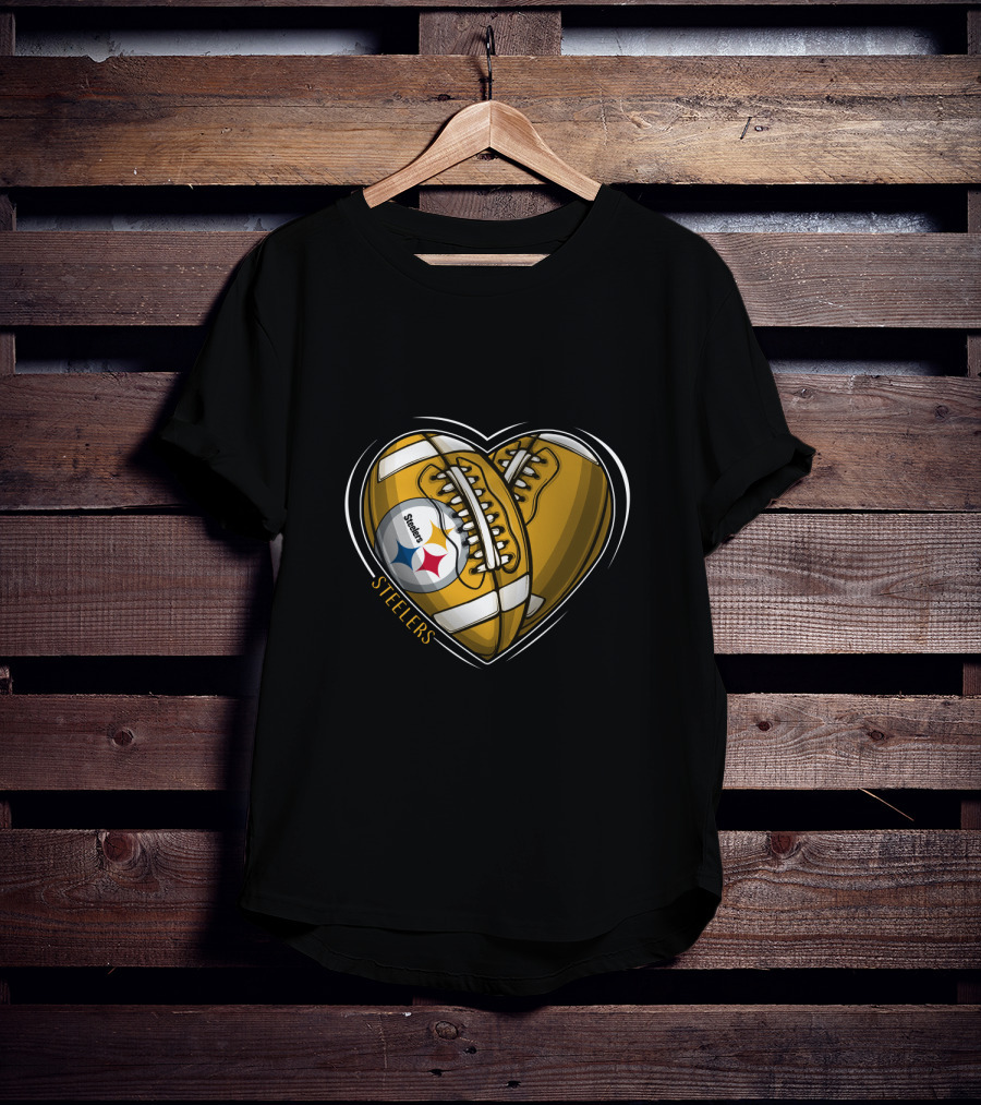 Steelers Heart Football Steelers T-Shirt