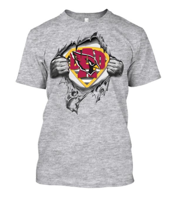 Superdad Dad Arizona Cardinals Logo Comic T-Shirt