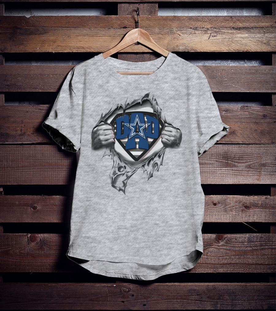Superdad Dad Dallas Cowboys Star Shield T-Shirt