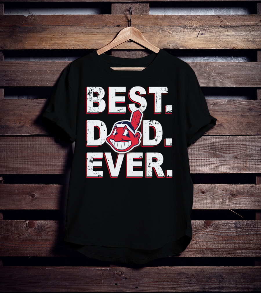Best Dad Ever Indians Fan T-Shirt