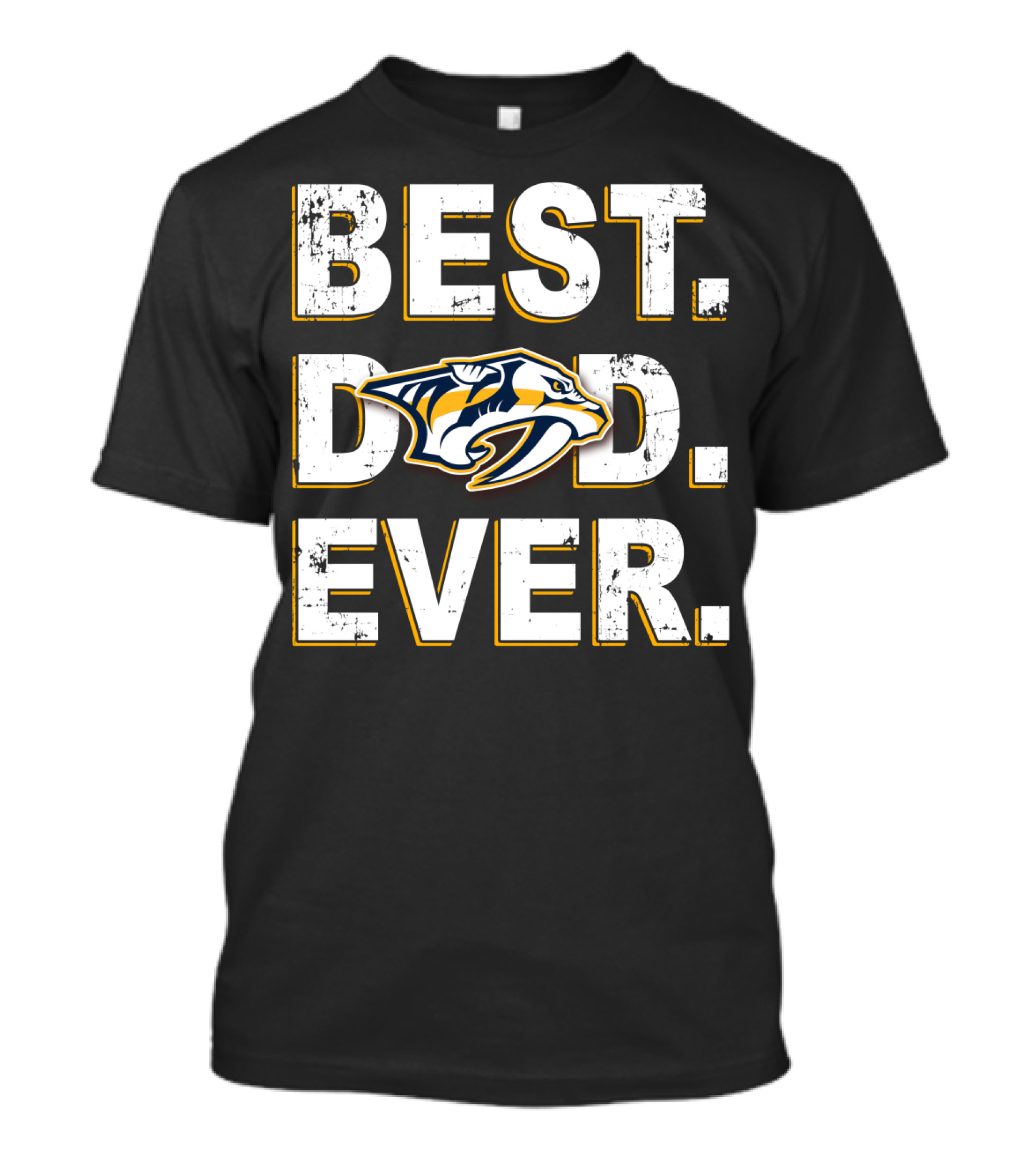 Best Dad Ever Nashville Predators Fan Gear T-Shirt