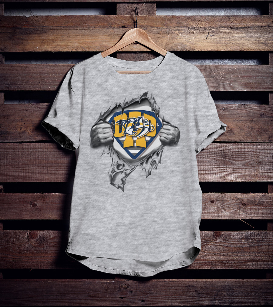 SUPERDAD Nashville Predators Logo Superman T-Shirt