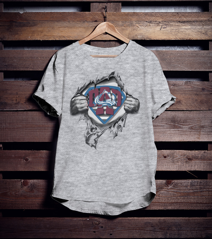 SUPERDAD Colorado Avalanche Logo Superman T-Shirt
