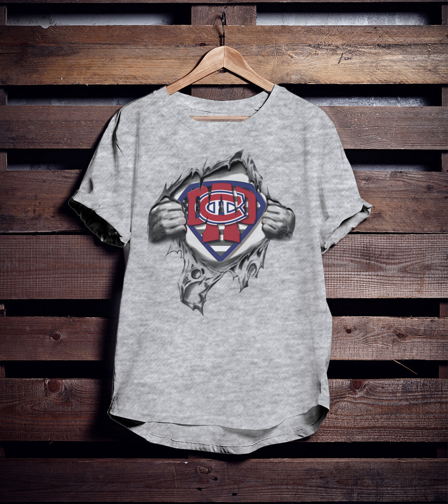 SUPERDAD Montreal Canadiens Logo Superman T-Shirt