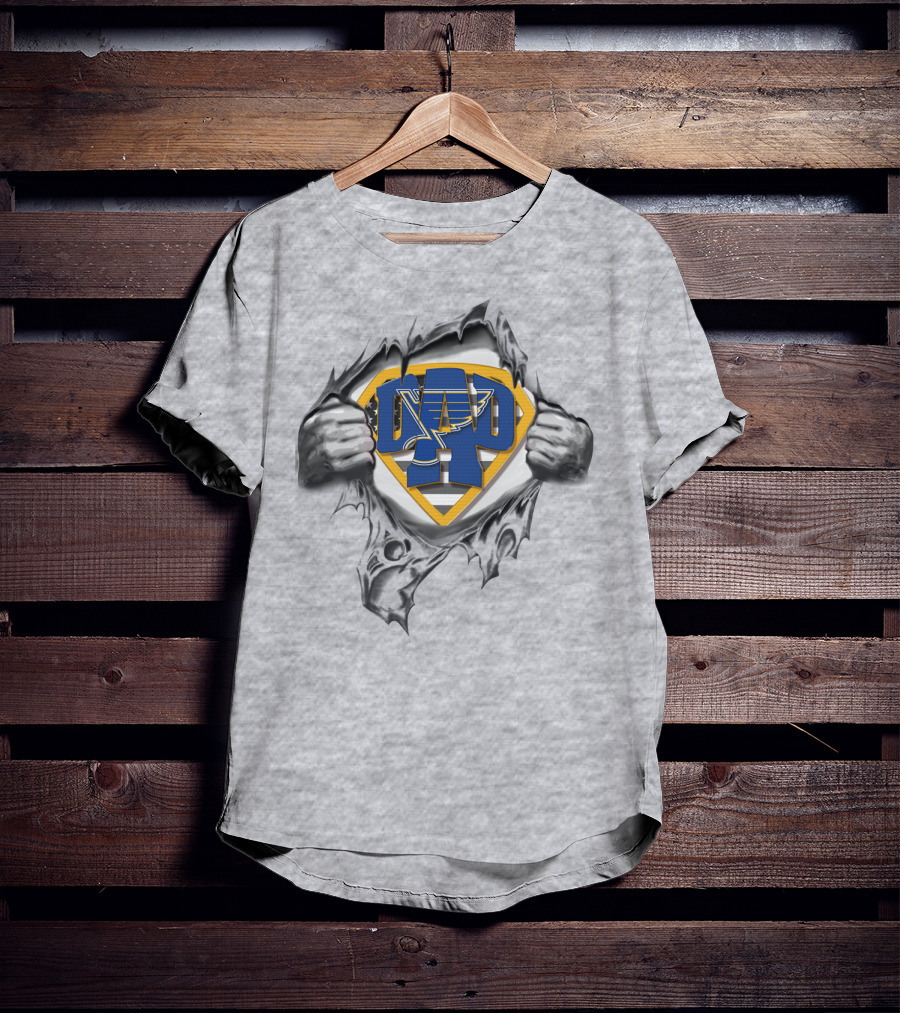 SUPERDAD St. Louis Blues Hockey Logo Hero T-Shirt
