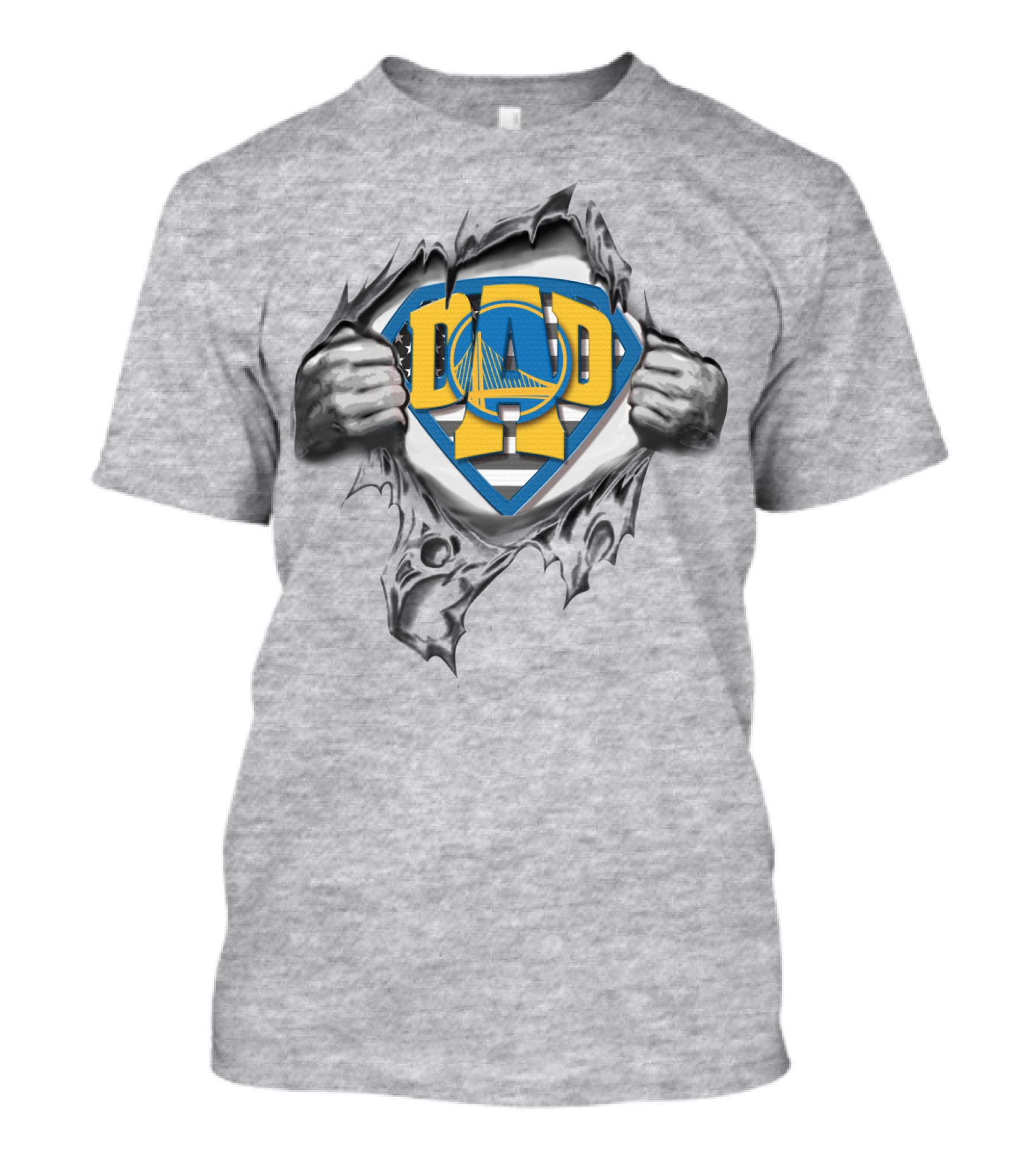 SUPERDAD Golden State Warriors Dad Shield T-Shirt