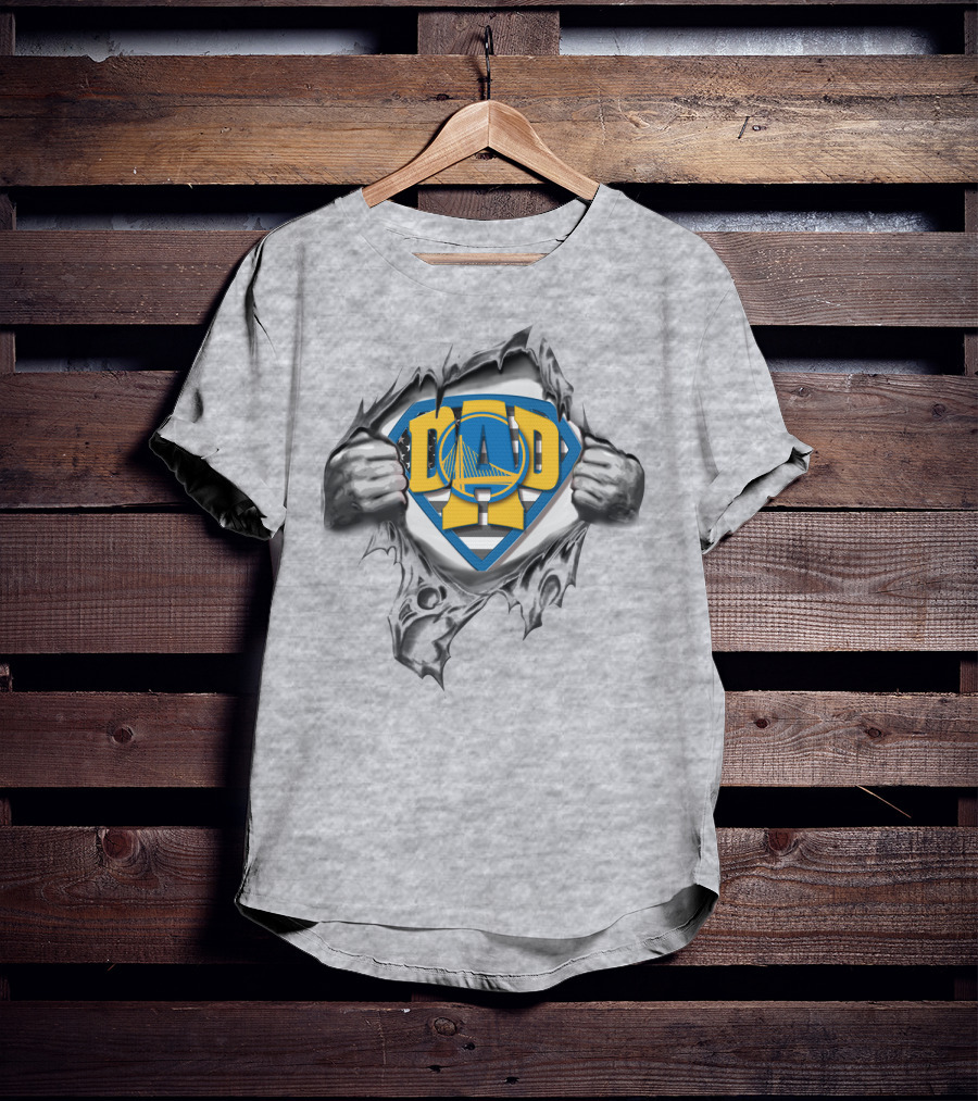 SUPERDAD Golden State Warriors Dad Shield T-Shirt