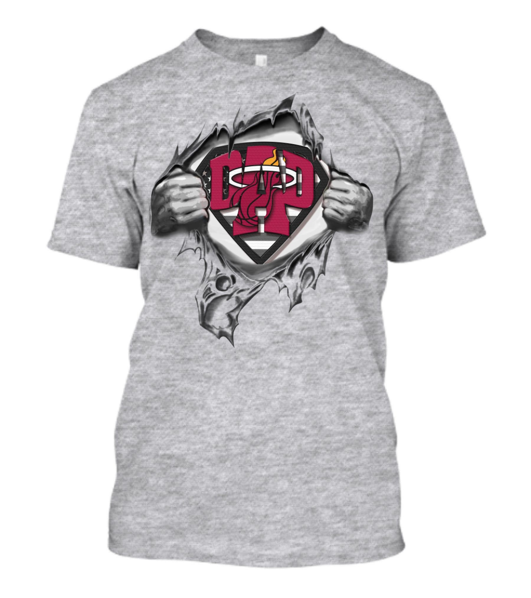 SUPERDAD Miami Heat Basketball Emblem Superman T-Shirt
