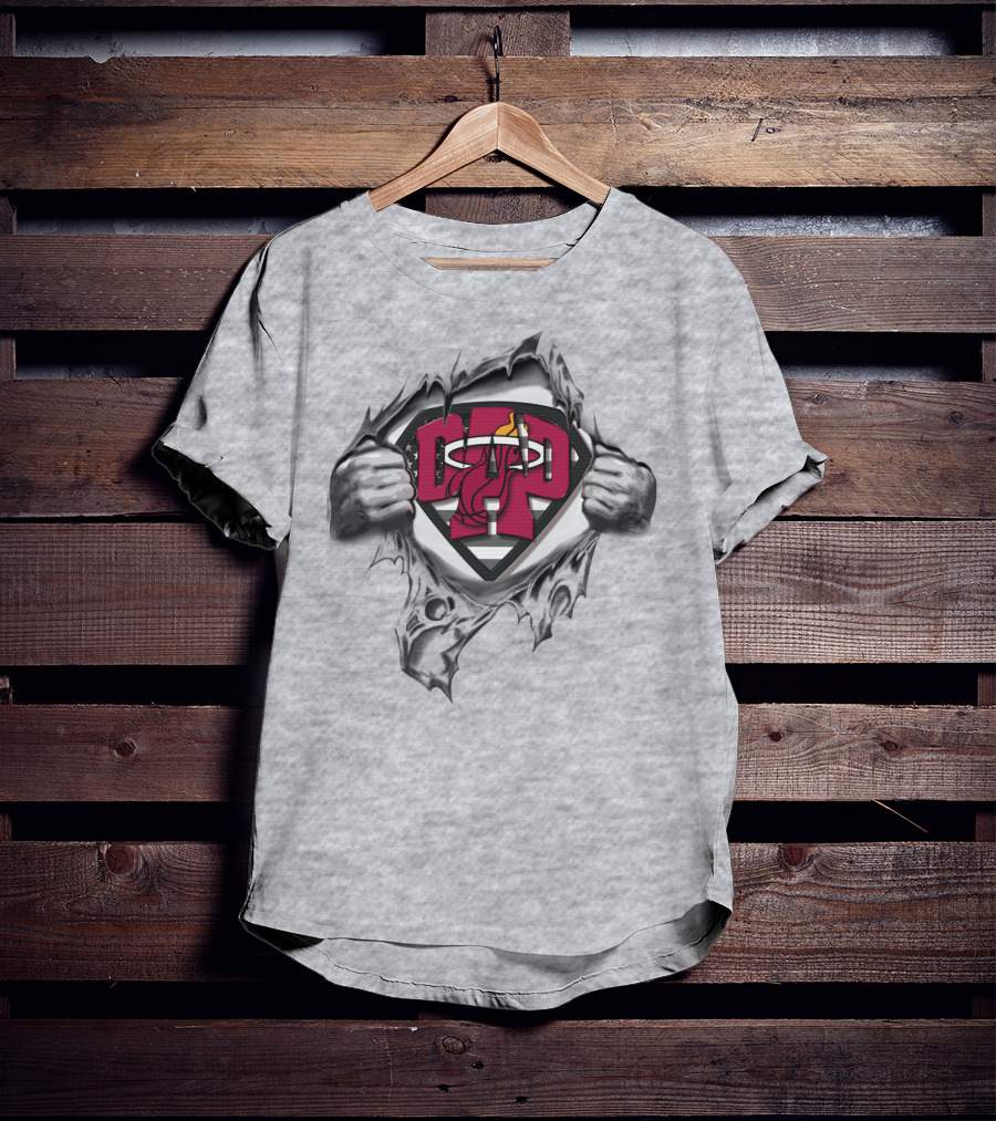SUPERDAD Miami Heat Basketball Emblem Superman T-Shirt