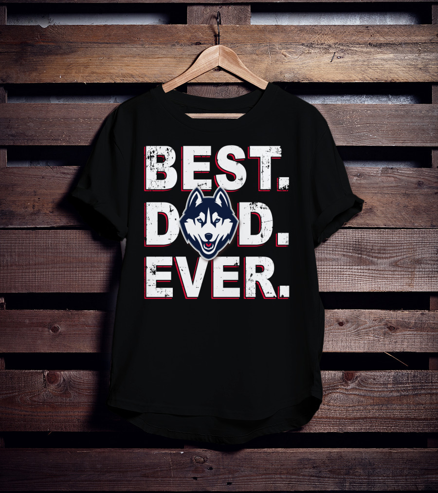Best Dad Ever Connecticut Huskies T-Shirt