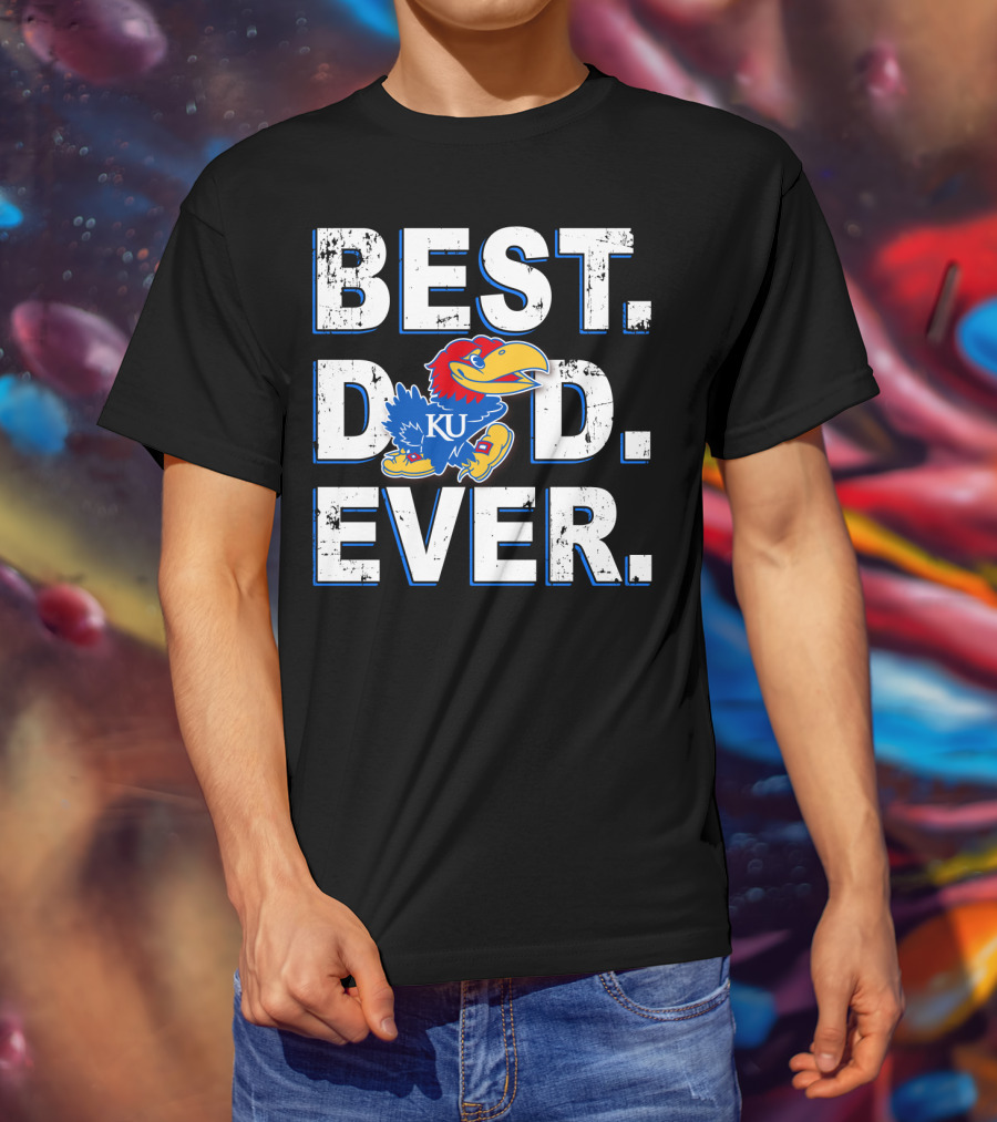 Best Dad Ever Ku Kansas Jayhawks T-Shirt